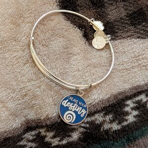 Alex and Ani Silver Blue Charm Bracelet